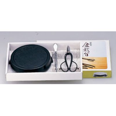 Photo1: Bonsai tools set - 3 pieces (Bonsai turntable, scissors, tweezers)