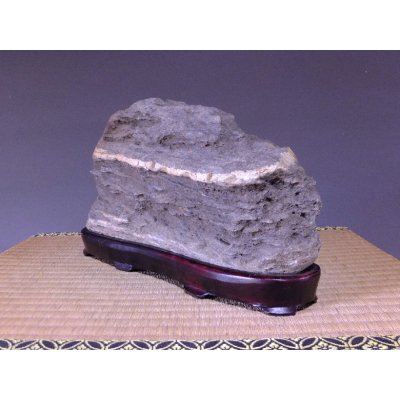 Photo3: Suiseki / Abegawa-ishi (with one pedestal)