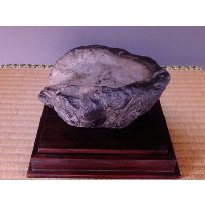 Photo9: Suiseki / Ishikarigawa (Kamuikotan) : Kotan-seki (with one pedestal) / Two horse's hooves