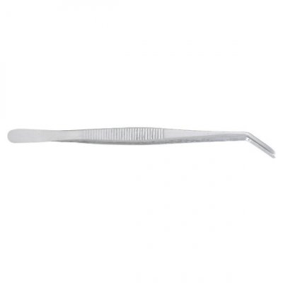 Photo1: Bonsai prime curved stainless steel tweezers