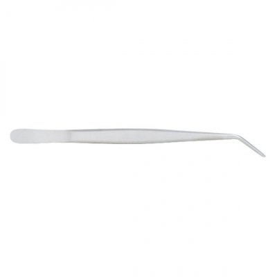Photo1: Bonsai professional curved stainless steel tweezers
