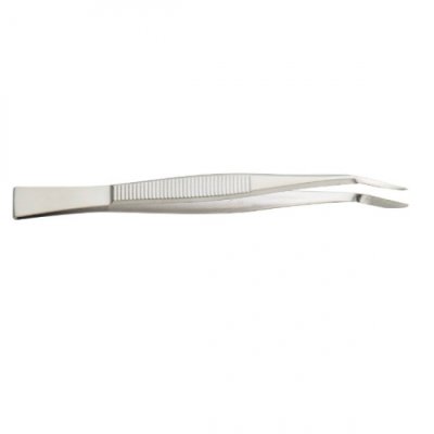 Photo1: Bonsai straight stainless steel bud tweezers