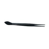 Bonsai straight stainless steel tweezers (Black)