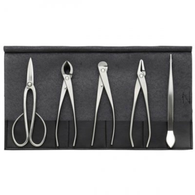 Photo1: Bonsai tool 5-pieces set / Stainless steel (KIKUWA)