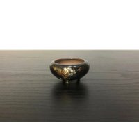 Satsuma Ware "Black Satsuma" / Ume "Ume no Zu" / Chin Jukan Bonsai Pot 