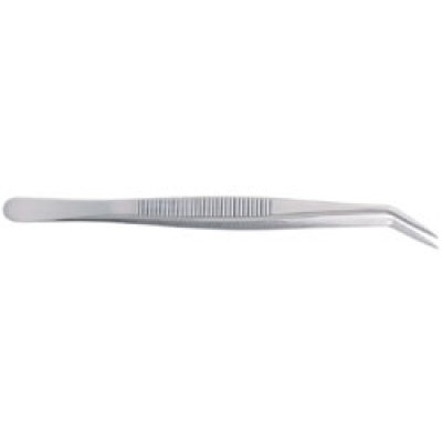 Photo1: Bonsai prime curved stainless steel tweezers