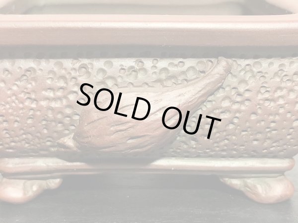 Photo4: "Bigei" Tokoname Pot / Japanese Bonsai Pot [HK0406] (4)