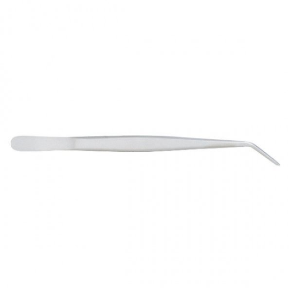 Photo1: Bonsai professional curved stainless steel tweezers (1)