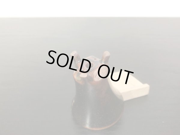 Photo4: Satsuma Ware "Black Satsuma" / Ume "Ume no Zu" / Chin Jukan Bonsai Pot  (4)