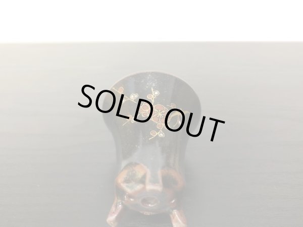 Photo2: Satsuma Ware "Black Satsuma" / Ume "Ume no Zu" / Chin Jukan Bonsai Pot  (2)