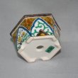 Photo5: Kutani Ware Hexagon Pot “Eisho” Arabesque pattern / D75mm (5)