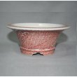 Photo3: Kutani Ware Round Pot “Eisho” Akae Komon pattern / D130mm (3)